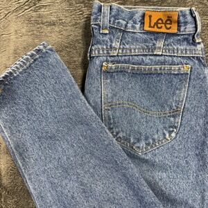 Vintage Lee Riders High Waisted Straight Leg Jeans Blue Made in USA Size 12M